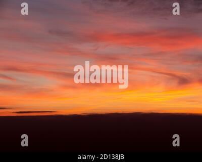 Orangerot Sonnenuntergang in norfolk Stockfoto