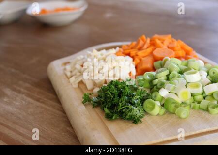 Gemüse für eine Suppe Stockfoto