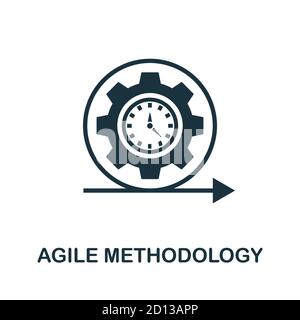 Symbol für agile Methoden. Einfaches Element aus der App-Entwicklung Sammlung. Symbol für ausgefüllte flexible Methoden für Vorlagen, Infografiken und mehr Stock Vektor