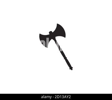 Axe, Werkzeug, Fantasie, Spiel-Symbol. Vektor-Illustration, flaches Design. Stock Vektor