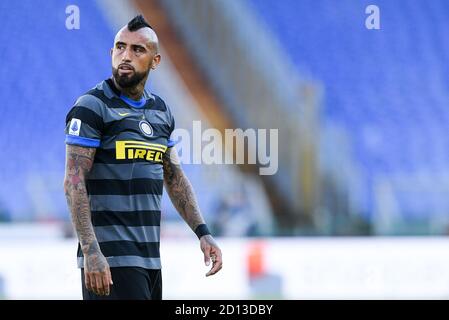 Arturo Vidal vom FC Internazionale während der Serie EIN Spiel zwischen SS Lazio und FC Internazionale im Stadio Olimpico, Rom, Italien am 4. Oktober 2020. Foto von Giuseppe Maffia. Stockfoto
