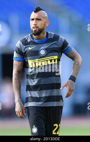 Arturo Vidal vom FC Internazionale während der Serie EIN Spiel zwischen SS Lazio und FC Internazionale im Stadio Olimpico, Rom, Italien am 4. Oktober 2020. Foto von Giuseppe Maffia. Stockfoto