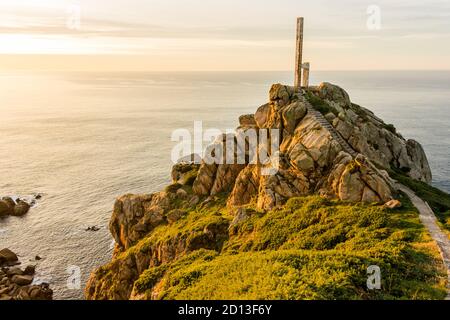 Ferrol, Spanien. Der Leuchtturm von Cabo Prior in Galicien Stockfoto