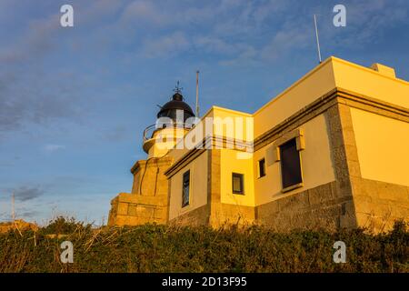 Ferrol, Spanien. Der Leuchtturm von Cabo Prior in Galicien Stockfoto