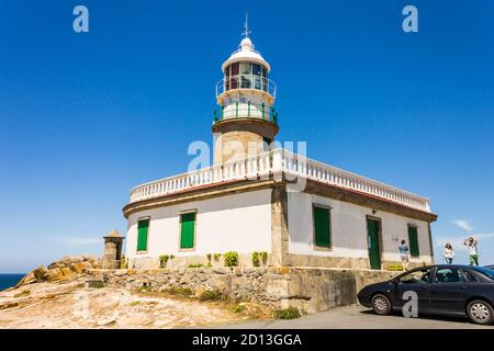 Ribeira, Spanien. Der Leuchtturm von Corrubedo in Galicien Stockfoto