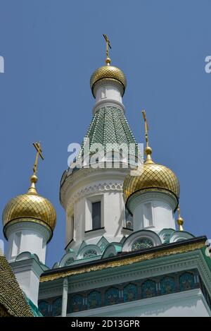 Russische Kirche Sweti Nikolas, Sofia, Bulgarien, Russische Kirche Sweti Nikolaj, Bulgarien Stockfoto