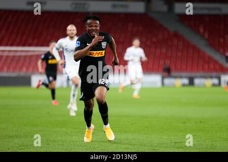 Kopenhagen, Dänemark. Oktober 2020. Isaac Atanga (12) vom FC Nordsjaelland im 3F Superliga-Spiel zwischen dem FC Kopenhagen und dem FC Nordsjaelland im Parkenstadion in Kopenhagen. (Bildnachweis: Gonzales Photo - Dejan Obretkovic). Stockfoto