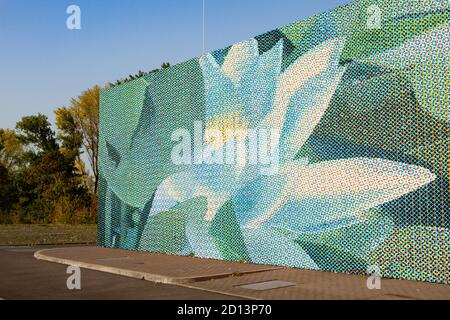 Flutwasserpumpwerk Kuhlenweg im Stadtteil Langel, es ist Teil der Hochwasserschutzanlage am Rheinufer, es wurde konzipiert Stockfoto