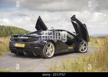 McLaren 650s, violett - Wales, Großbritannien, 2015 Stockfoto