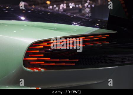 Der neue 800 PS Aston Martin Vulcan wurde am 5. März 2015 auf dem Genfer Autosalon 2015 vorgestellt Stockfoto