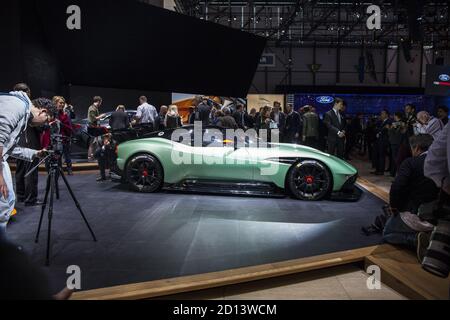 Der neue 800 PS Aston Martin Vulcan wurde am 5. März 2015 auf dem Genfer Autosalon 2015 vorgestellt Stockfoto