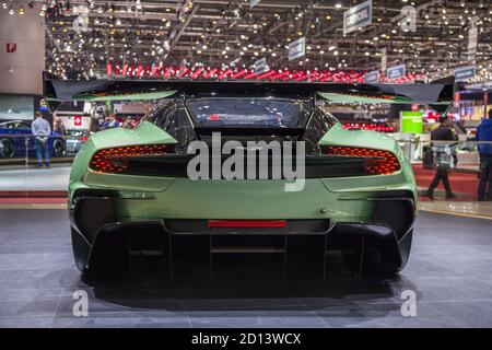 Der neue 800 PS Aston Martin Vulcan wurde am 5. März 2015 auf dem Genfer Autosalon 2015 vorgestellt Stockfoto