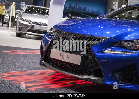 Der Lexus RC F auf dem Genfer Autosalon 2015, 5. März 2015 Stockfoto