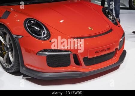Der 2016 Porsche 911 GT3 RS auf dem Genfer Automobilsalon 2015, 5. März 2015 Stockfoto