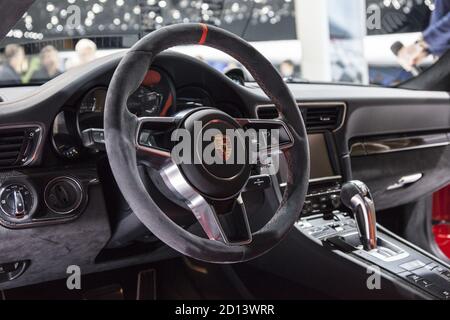 Der 2016 Porsche 911 GT3 RS auf dem Genfer Automobilsalon 2015, 5. März 2015 Stockfoto