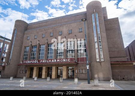 Außenansicht der Philharmonic Hall Liverpool Juli 2020 Stockfoto
