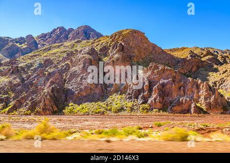 Wunderschöne puna andenlandschaft im Lagunenreservat brava, Provinz La rioja, argentinien Stockfoto