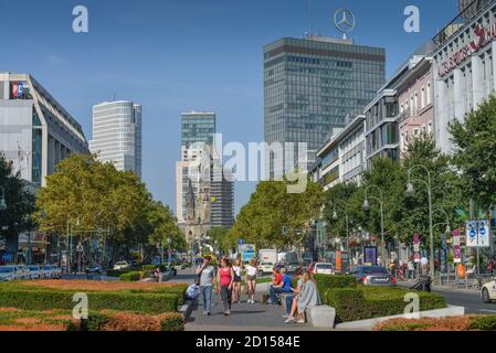 Imperial Wilhelm - Kirche, Tauentzien, Charlottenburg, Berlin, Deutschland, Kaiser-Wilhelm-Gedächtniskirche, Deutschland Stockfoto