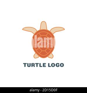 Vorlage für das Turtle Logo. Bunte Schildkröte Symbol auf weißem Hintergrund. Vektor EPS10 Stock Vektor