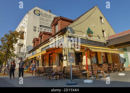 Restaurant, Chestnut Grove, Residenzstraße, Dorf Reinicken, Berlin, Deutschland, Gaststaette, Kastanienwaeldchen, Reinickendorf, Deutschland Stockfoto