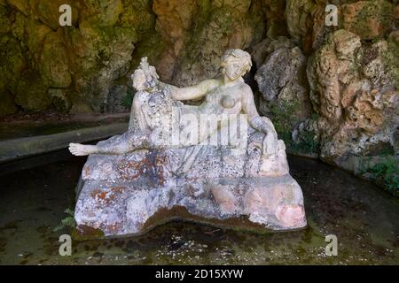 Frankreich, Côte-d'Or (21), Source-seine anciennment commune de Blessey, Statue de la Nymphe des sources de la seine, copie de l'½uvre du sculpteur bourgu Stockfoto