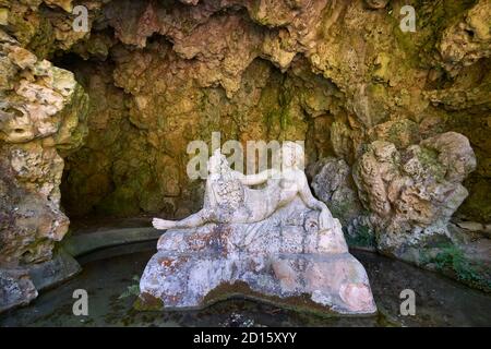 Frankreich, Côte-d'Or (21), Source-seine anciennment commune de Blessey, Statue de la Nymphe des sources de la seine, copie de l'½uvre du sculpteur bourgu Stockfoto