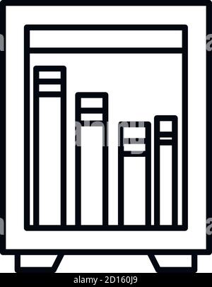 Straßensymbol der Bibliothek. Umriss Bibliothek Street Box Vektor-Symbol für Web-Design isoliert auf weißem Hintergrund Stock Vektor