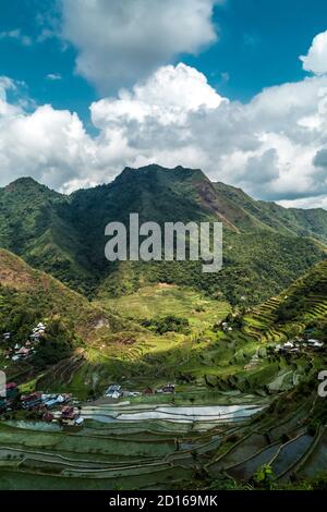 Bilder von Batad und Banaue Reisterrassen auf den Philippinen Stockfoto