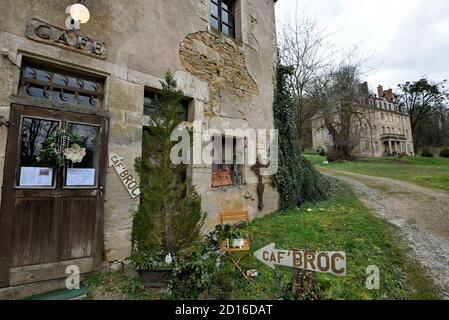 Frankreich, Haute Saone, Colombier, Schloss, Café-brocante Stockfoto