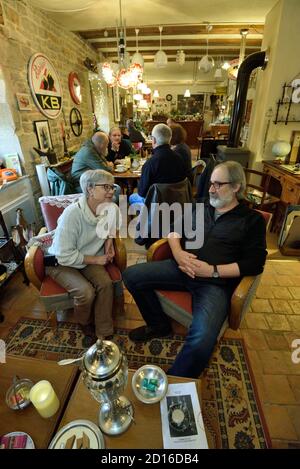 Frankreich, Haute Saone, Colombier, Schloss, Café-brocante Stockfoto