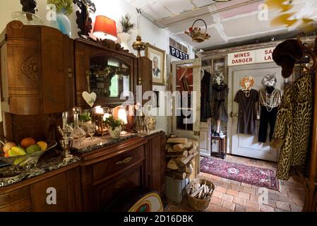 Frankreich, Haute Saone, Colombier, Schloss, Café-brocante Stockfoto