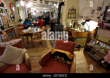 Frankreich, Haute Saone, Colombier, Schloss, Café-brocante Stockfoto