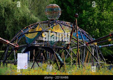 Frankreich, Haut Rhin, Husseren Wesserling, Wesserling Park, Garten, Festival des Jardins Metisses 2020 Stockfoto