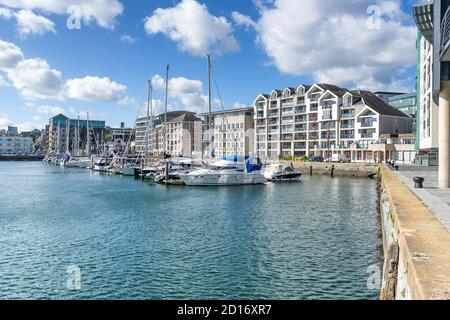 Sutton Harbour Marina in Plymouth Devon Cornwall Stockfoto