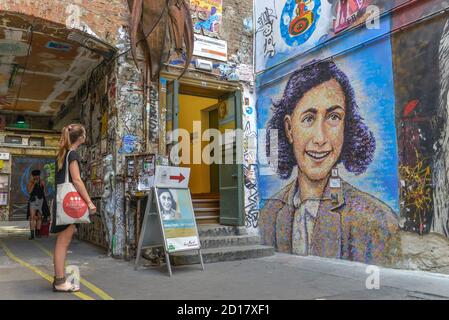 Anne Frank Zentrum, Hinterhof, Rosenthaler Straße, Mitte, Berlin, Deutschland, Anne Frank Zentrum Hinterhof, Rosenthaler Straße, Mitte, Deutschland Stockfoto