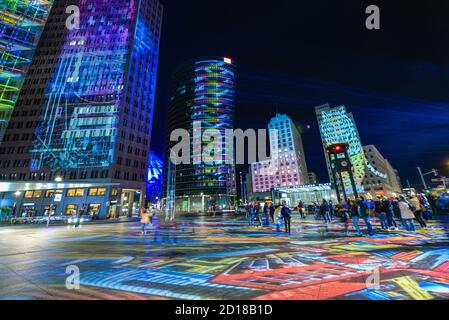 Festival der Lichter, Potsdamer Platz, Mitte, Berlin, Deutschland, Potsdamer Platz, Mitte, Deutschland Stockfoto
