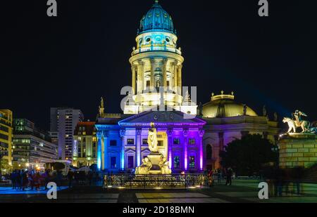 Festival der Lichter, Deutscher Dom, gendarmen Markt, Mitte, Berlin, Deutschland, Deutscher Dom, Gendarmenmarkt, Mitte, Deutschland Stockfoto