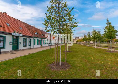 Gut restauriertes Architekturensemble im Herzogspalast Ludwigslust, Ludwigslust, Mecklenburg-Vorpommern, Ostdeutschland, Europa Stockfoto