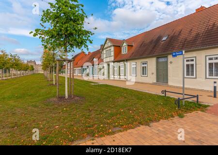 Gut restauriertes Architekturensemble im Herzogspalast Ludwigslust, Ludwigslust, Mecklenburg-Vorpommern, Ostdeutschland, Europa Stockfoto