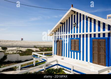 casas de colores, Costa Nova, Beira Litoral, Portugal, europa Stockfoto