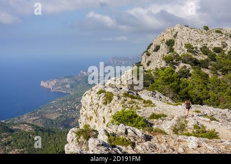 camino del Archiduque, Valldemosa, Sierra de Tramontana, Mallorca, islas baleares, Spanien Stockfoto