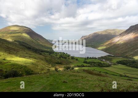 Der Blick über Wastwater von Lingmell fiel Stockfoto