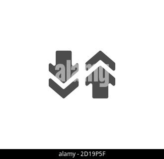 Pfeil nach oben und unten Stock Vektor
