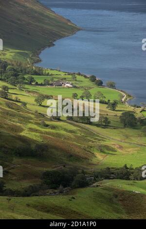 Der Blick von Lingmell über Wastwater im Lake District VEREINIGTES KÖNIGREICH Stockfoto