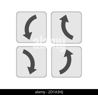 Satz von Symbolen Zeigerpfeile 3d Vektordarstellung isoliert Stock Vektor