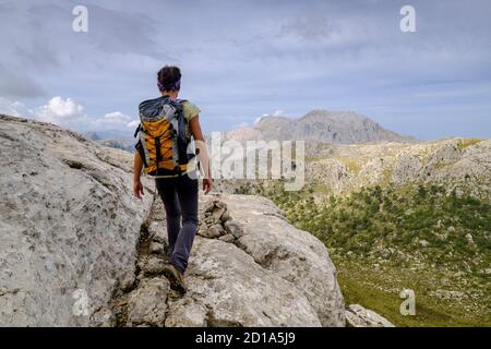 Puig Major, punto más elevado de la isla de Mallorca ,1445 metros de altitud , Sierra de Tramuntana, municipio de Escorca, Mallorca, balearen Stockfoto