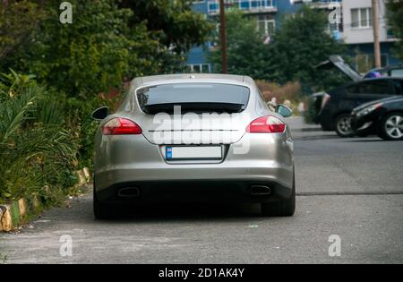 Batumi. Georgien - 30. September 2020: Porsche-Auto auf den Straßen von Batumi Stockfoto