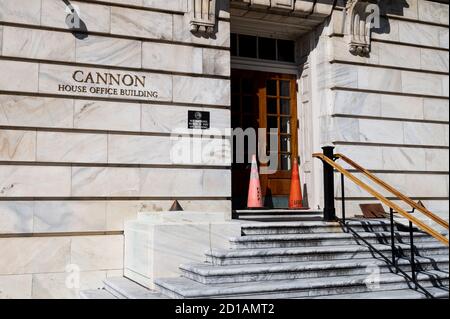 Washington, USA 05. Oktober 2020. Oktober 5, 2020 - Washington, DC, USA: Das Cannon House Bürogebäude befindet sich in der Nähe des US-Kapitols. (Foto: Michael Brochstein/Sipa USA) Quelle: SIPA USA/Alamy Live News Stockfoto