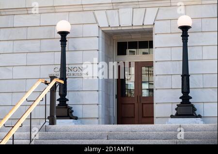 Washington, USA 05. Oktober 2020. Oktober 5, 2020 - Washington, DC, USA: Das Cannon House Bürogebäude befindet sich in der Nähe des US-Kapitols. (Foto: Michael Brochstein/Sipa USA) Quelle: SIPA USA/Alamy Live News Stockfoto