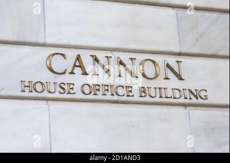 Washington, USA 05. Oktober 2020. Oktober 5, 2020 - Washington, DC, USA: Das Cannon House Bürogebäude befindet sich in der Nähe des US-Kapitols. (Foto: Michael Brochstein/Sipa USA) Quelle: SIPA USA/Alamy Live News Stockfoto